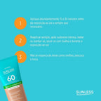 Protetor Solar Facial SUNLESS 40g FPS 60 com Base 4.0 Média – Protetor Solar com Cor, Alta Proteção e Cobertura Natural