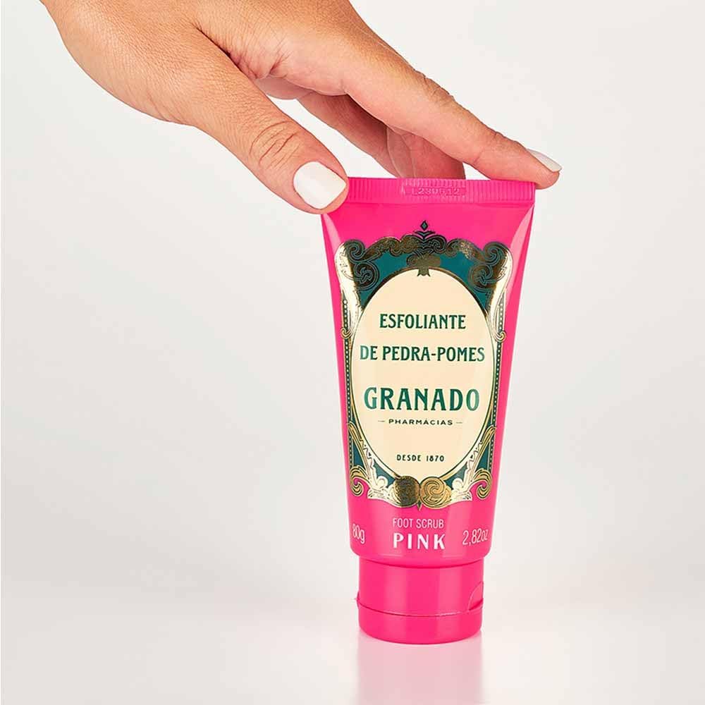 Esfoliante GRANADO 80g Pink Pedra-Pomes – Esfoliação Corporal, Renovação da Pele, Remoção de Células Mortas e Maciez