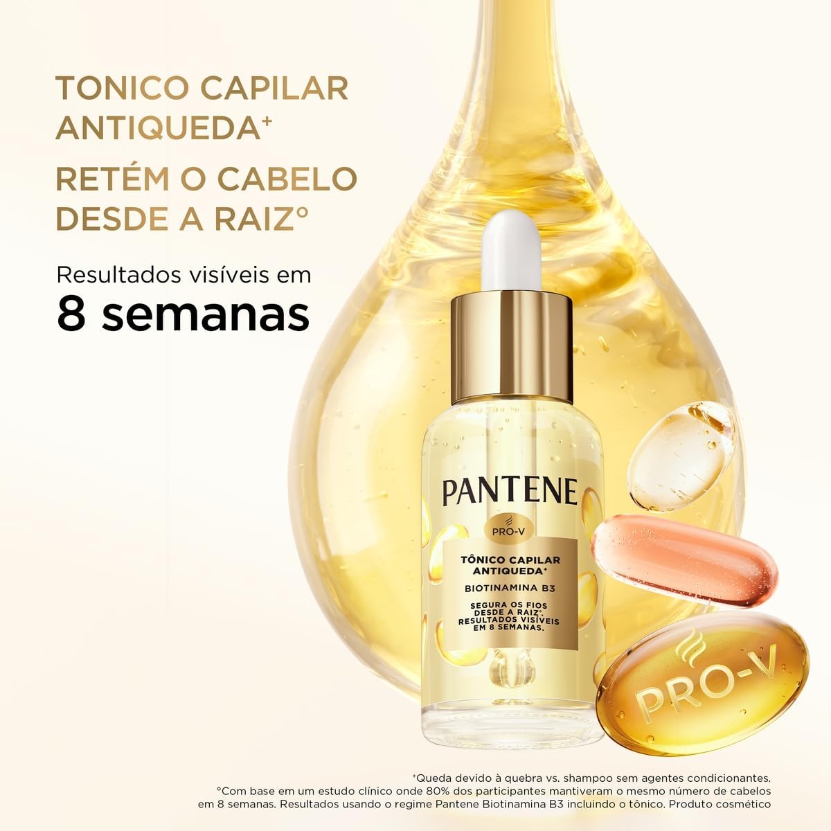 Tônico Capilar PANTENE 52ml Biotinamina B3 – Tratamento para o Couro Cabeludo, Fortalecimento, Nutrição e Cuidado Capilar