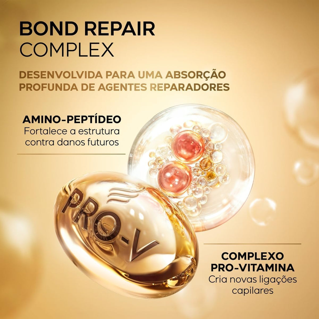 Spray Capilar PANTENE 170ml Molecular Bond Repair – Tratamento para Cabelos Danificados, Reparação, Força e Proteção dos Fios