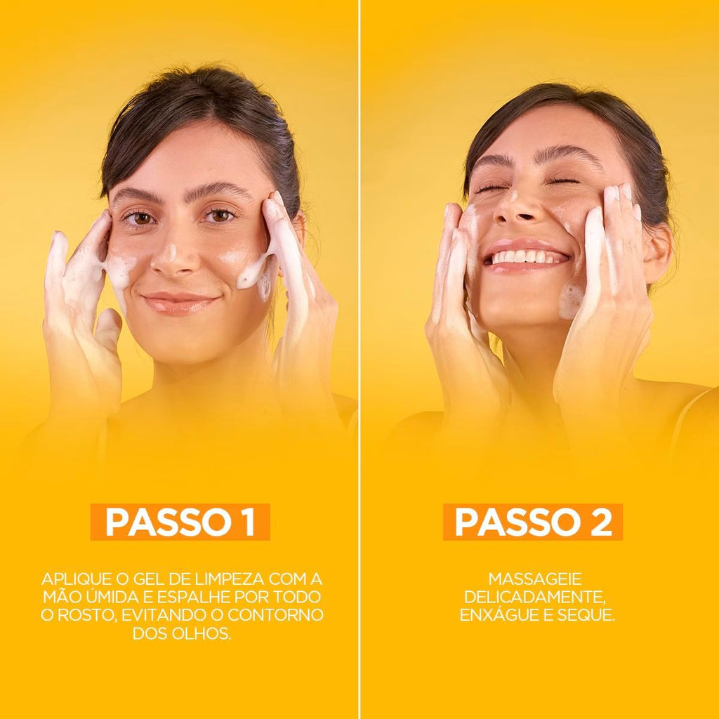 Sabonete Facial GARNIER 120g Vitamina C – Limpeza Profunda, Remoção de Impurezas, Frescor e Cuidado Diário da Pele