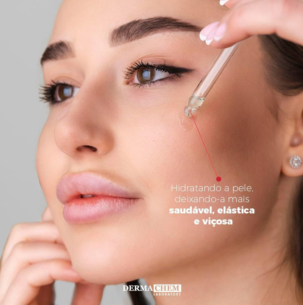 Sérum Facial DERMACHEM 30ml Hialurônico – Sérum com Ácido Hialurônico para o Rosto, Hidratação e Cuidado da Pele