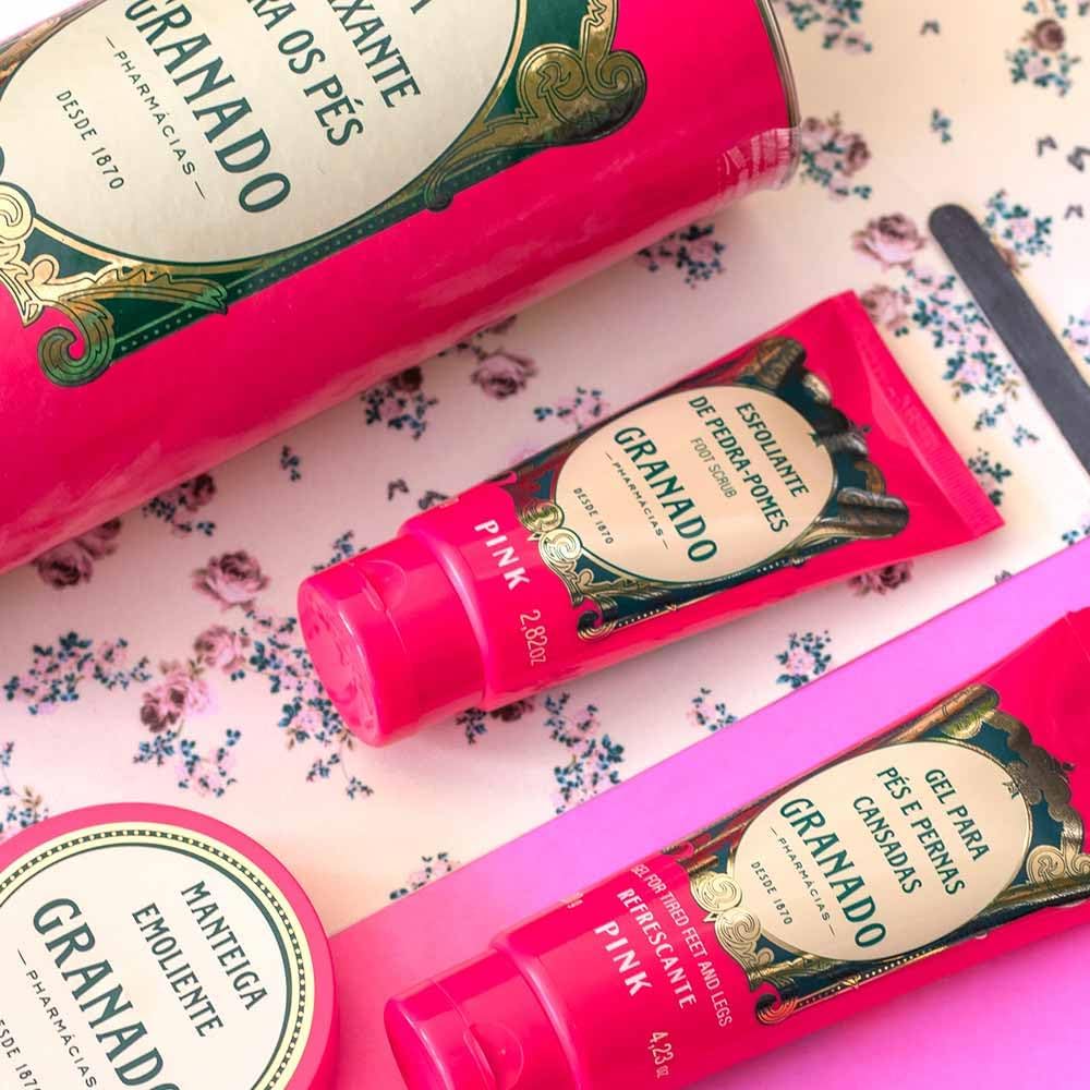 Esfoliante GRANADO 80g Pink Pedra-Pomes – Esfoliação Corporal, Renovação da Pele, Remoção de Células Mortas e Maciez