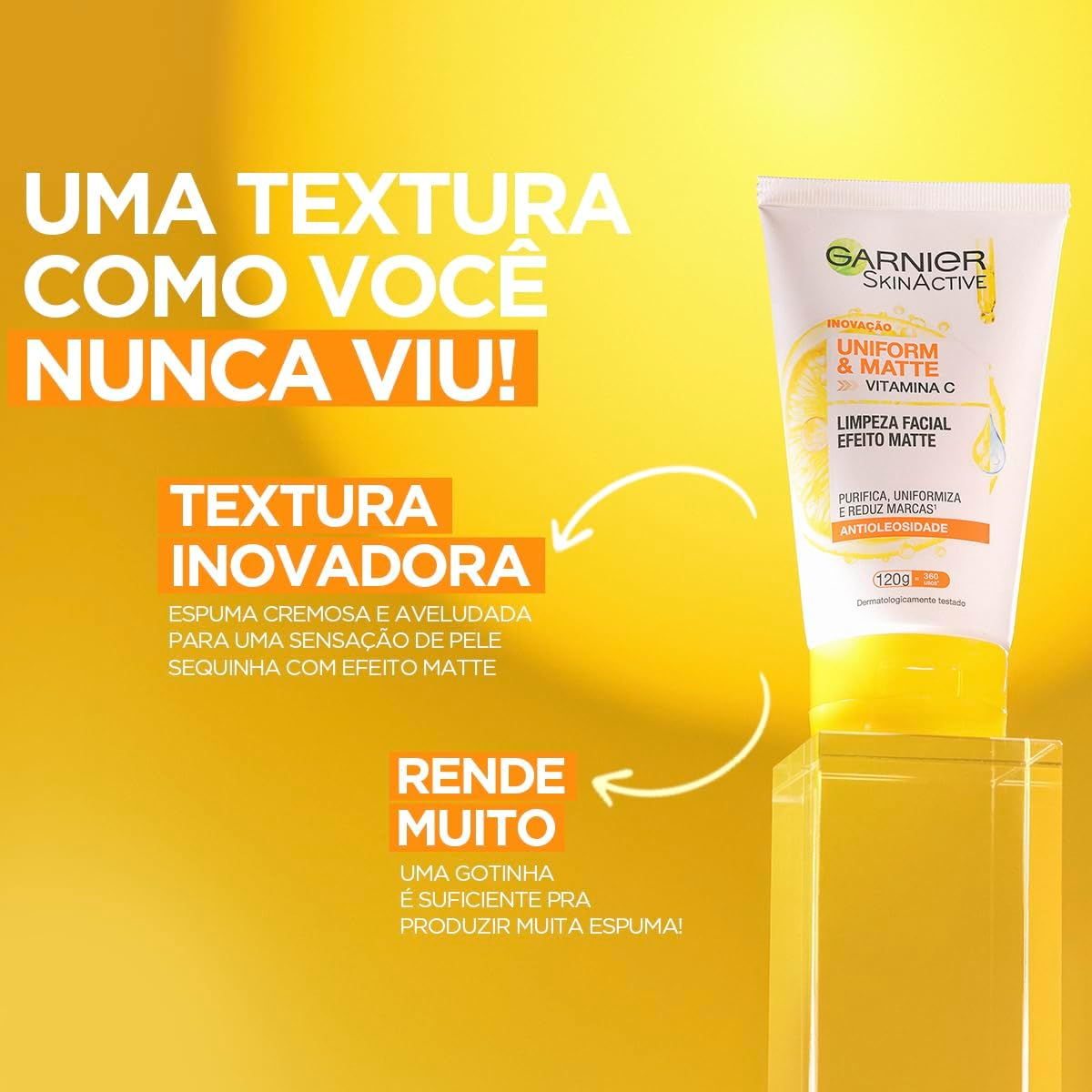Sabonete Facial GARNIER 120g Vitamina C – Limpeza Profunda, Remoção de Impurezas, Frescor e Cuidado Diário da Pele