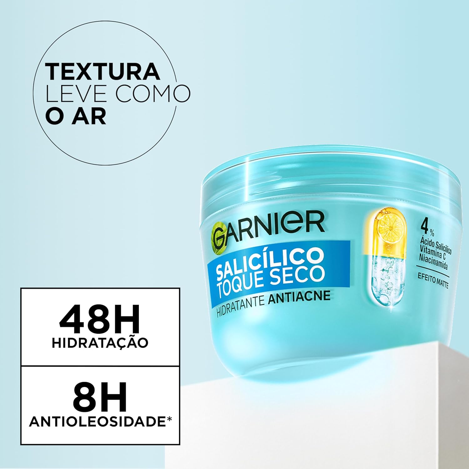 Hidratante Facial GARNIER 85g Antiacne – Creme para o Rosto, Hidratação, Controle da Oleosidade e Cuidado da Pele