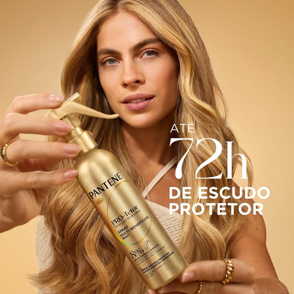 Spray Capilar PANTENE 170ml Molecular Bond Repair – Tratamento para Cabelos Danificados, Reparação, Força e Proteção dos Fios