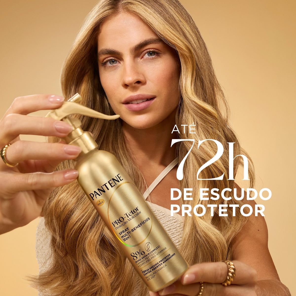 Spray Capilar PANTENE 170ml Molecular Bond Repair – Tratamento para Cabelos Danificados, Reparação, Força e Proteção dos Fios