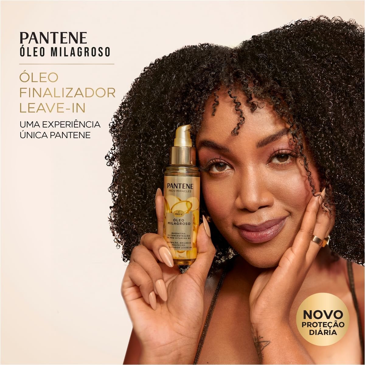 Óleo Milagroso Capilar PANTENE 95ml Queratina – Tratamento, Nutrição, Brilho, Maciez e Controle do Frizz para os Cabelos