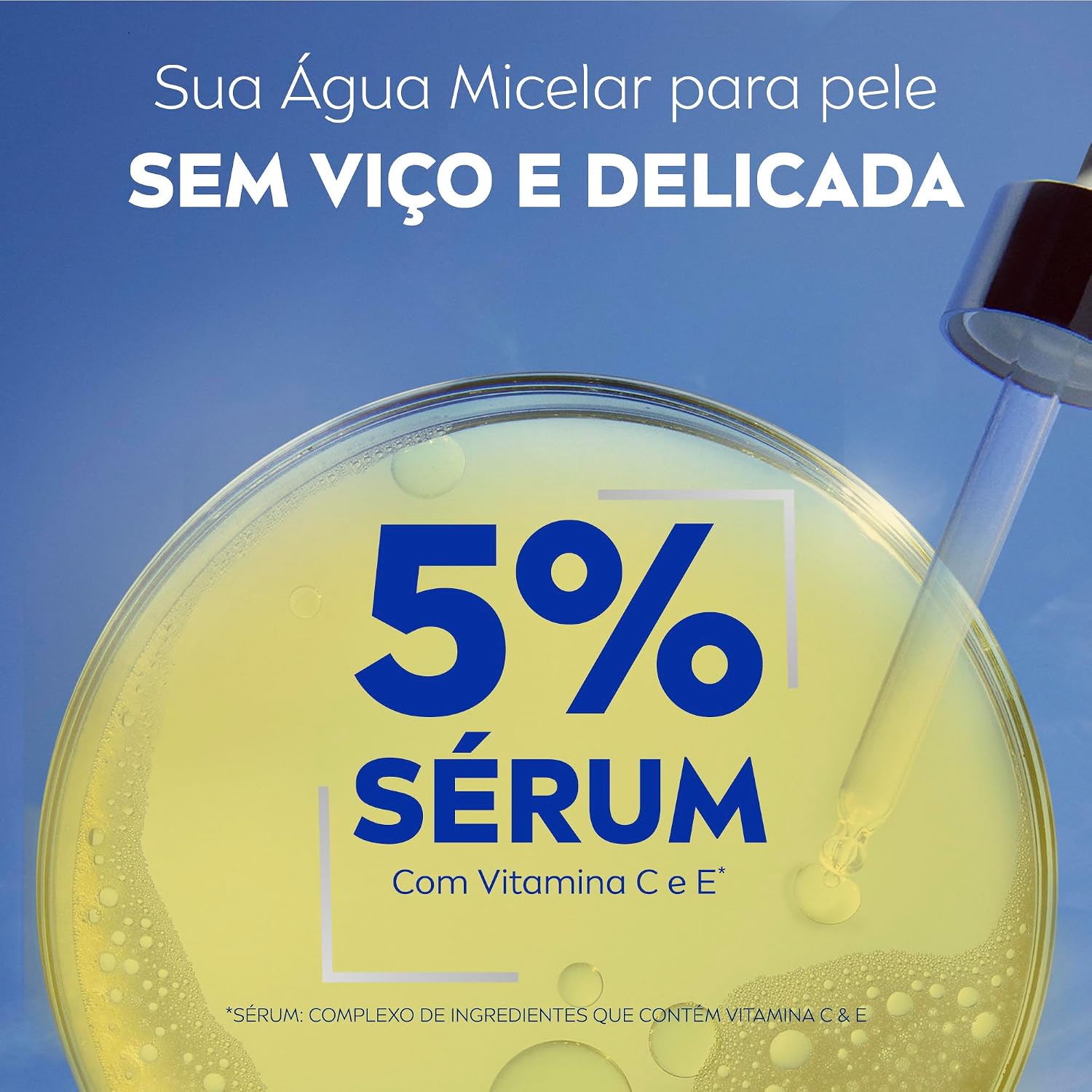 Água Micelar NIVEA 200ml Iluminadora – Limpeza Facial, Remoção de Maquiagem, Luminosidade e Cuidado Diário da Pele