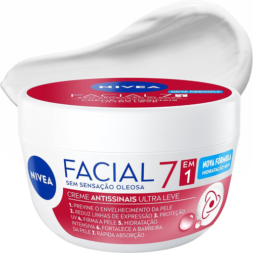Creme Facial NIVEA 5 em 1 Antissinais 100g Hidratante para o Rosto – Hidratação, Firmeza e Cuidado Diário