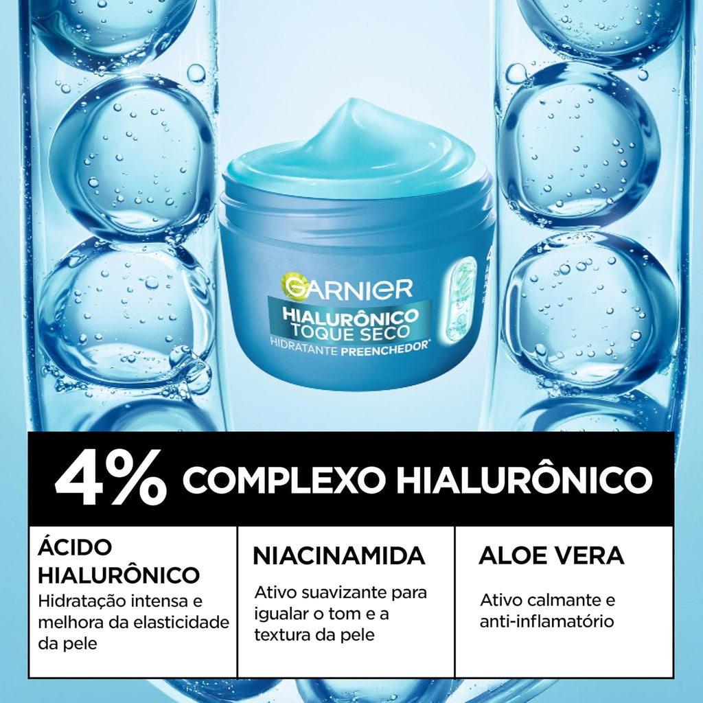 Hidratante Facial GARNIER 85g Hialurônico Preenchedor – Creme para o Rosto com Ácido Hialurônico, Hidratação e Cuidado Diário