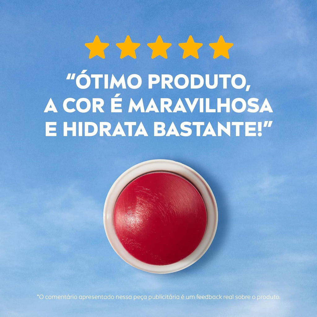 Protetor Labial NIVEA 4,8g Cereja Shine – Hidratante Labial com Brilho, Cor, Cuidado e Maciez para os Lábios