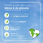 Protetor Labial NIVEA 4,8g Amora Shine – Hidratante Labial com Brilho, Cor, Cuidado e Maciez para os Lábios