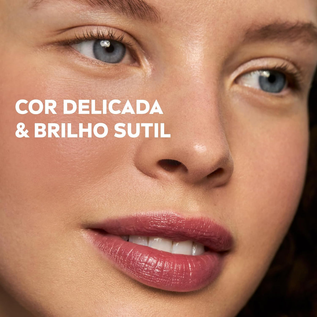 Protetor Labial NIVEA 4,8g Amora Shine – Hidratante Labial com Brilho, Cor, Cuidado e Maciez para os Lábios