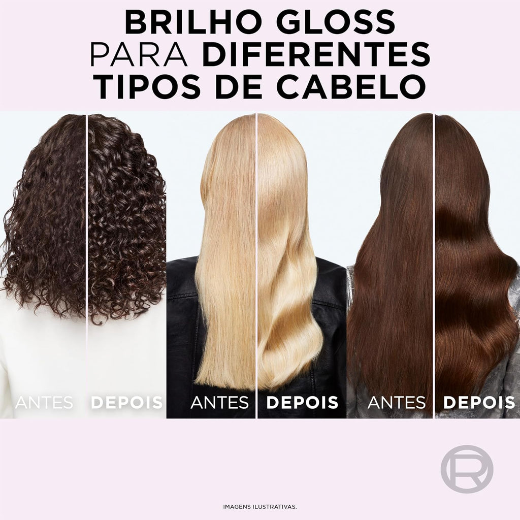 Sérum Capilar ELSEVE 100ml Glycolic Gloss – Tratamento, Brilho Intenso, Maciez, Alinhamento e Controle do Frizz