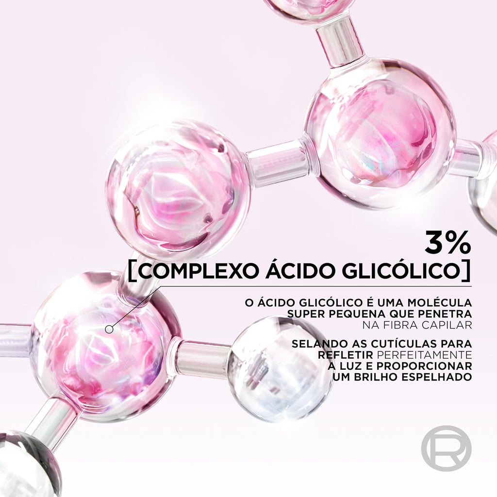 Sérum Capilar ELSEVE 100ml Glycolic Gloss – Tratamento, Brilho Intenso, Maciez, Alinhamento e Controle do Frizz