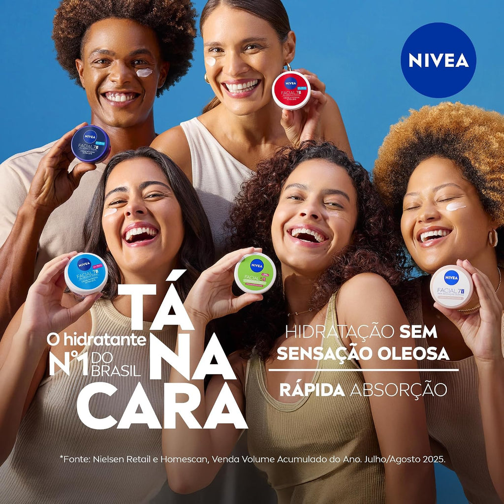 Creme Facial NIVEA 7 em 1 Noturno 100g Hidratante Antissinais para o Rosto – Cuidado Facial, Hidratação e Renovação da Pele