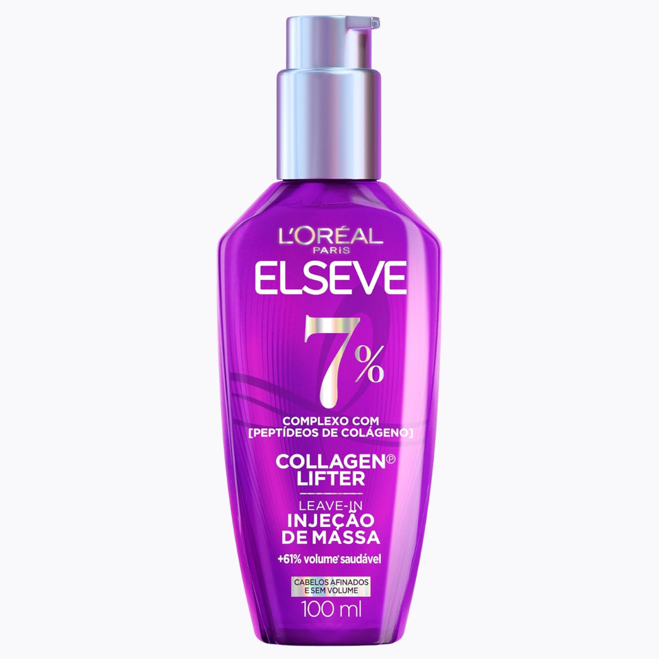 Leave-In ELSEVE 100ml Collagen Lifter – Creme de Pentear, Hidratação, Nutrição, Maciez e Cuidado dos Fios