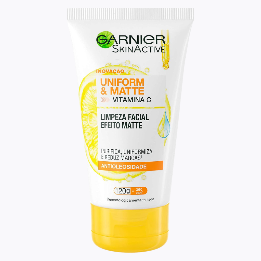 Sabonete Facial GARNIER 120g Vitamina C – Limpeza Profunda, Remoção de Impurezas, Frescor e Cuidado Diário da Pele