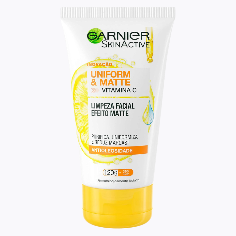 Sabonete Facial GARNIER 120g Vitamina C – Limpeza Profunda, Remoção de Impurezas, Frescor e Cuidado Diário da Pele