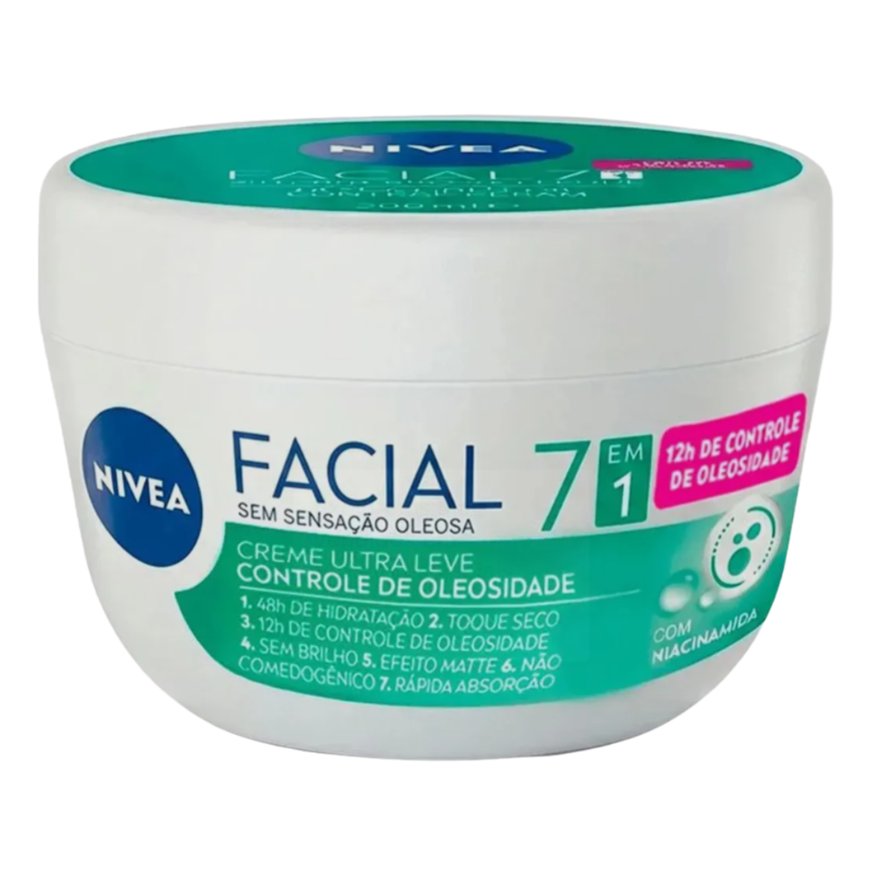 Creme Facial NIVEA 7 em 1 Controle de Oleosidade 100g – Hidratante Facial para Pele Oleosa, Mista e Cuidado Diário
